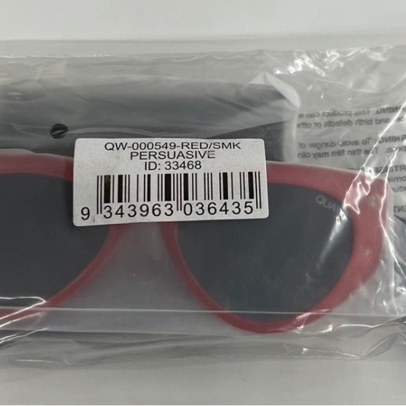 NWT Quay PERSUASIVE red/blk smoke MEDIUM size cat eye - Picture 7 of 7